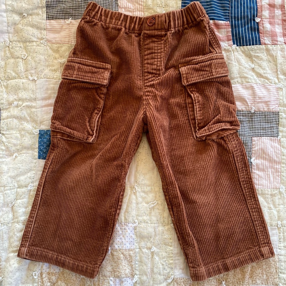 Zutano collectibles wide leg corduroy cargo pants